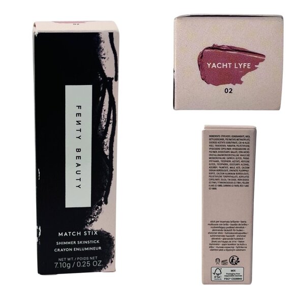 Fenty Beauty Match Stix Yacht Lyfe 02 Shimmer Skinstick 0.25oz NIB Radiant Glow - Picture 2 of 8
